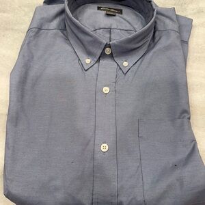 Eddie Bauer Blue Dress Shirt Classic Long-Sleeve Design size L NWT
